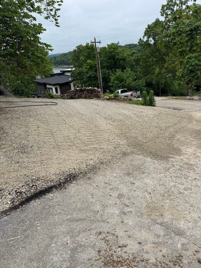 Finished gravel driveway near Table Rock Lake