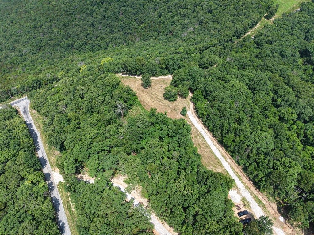 Aerial view of a completed job site in Southwest Missouri